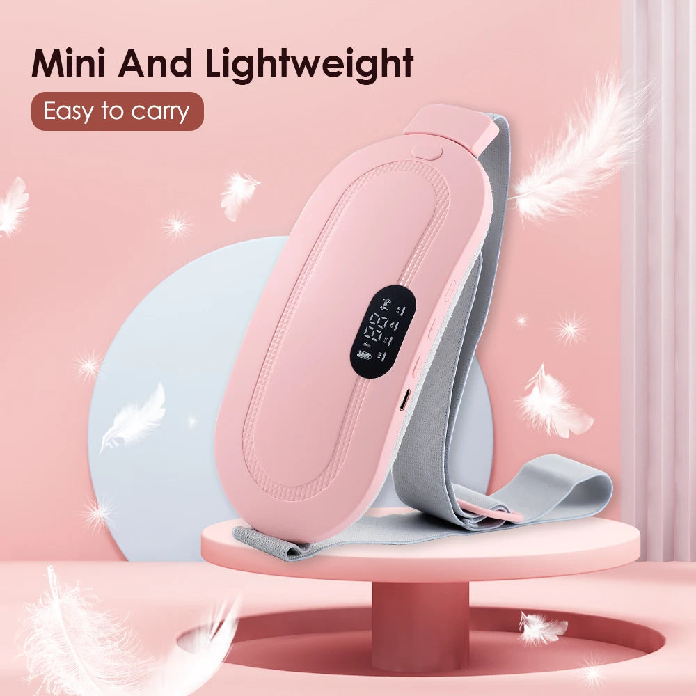 New 4 Mode Electric Period Heating Pad Vibration Women Massage Belt Waist Abdominal Massager Cramp Relax Warm Period Pad Massage