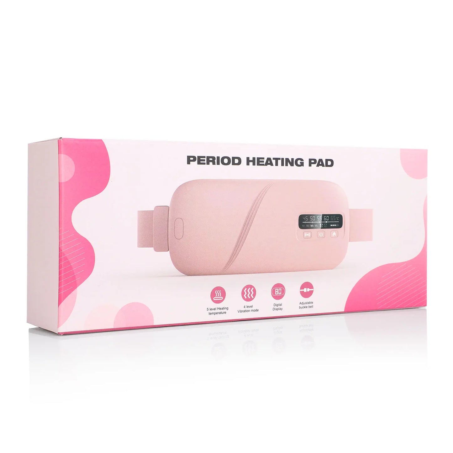 New 4 Mode Electric Period Heating Pad Vibration Women Massage Belt Waist Abdominal Massager Cramp Relax Warm Period Pad Massage