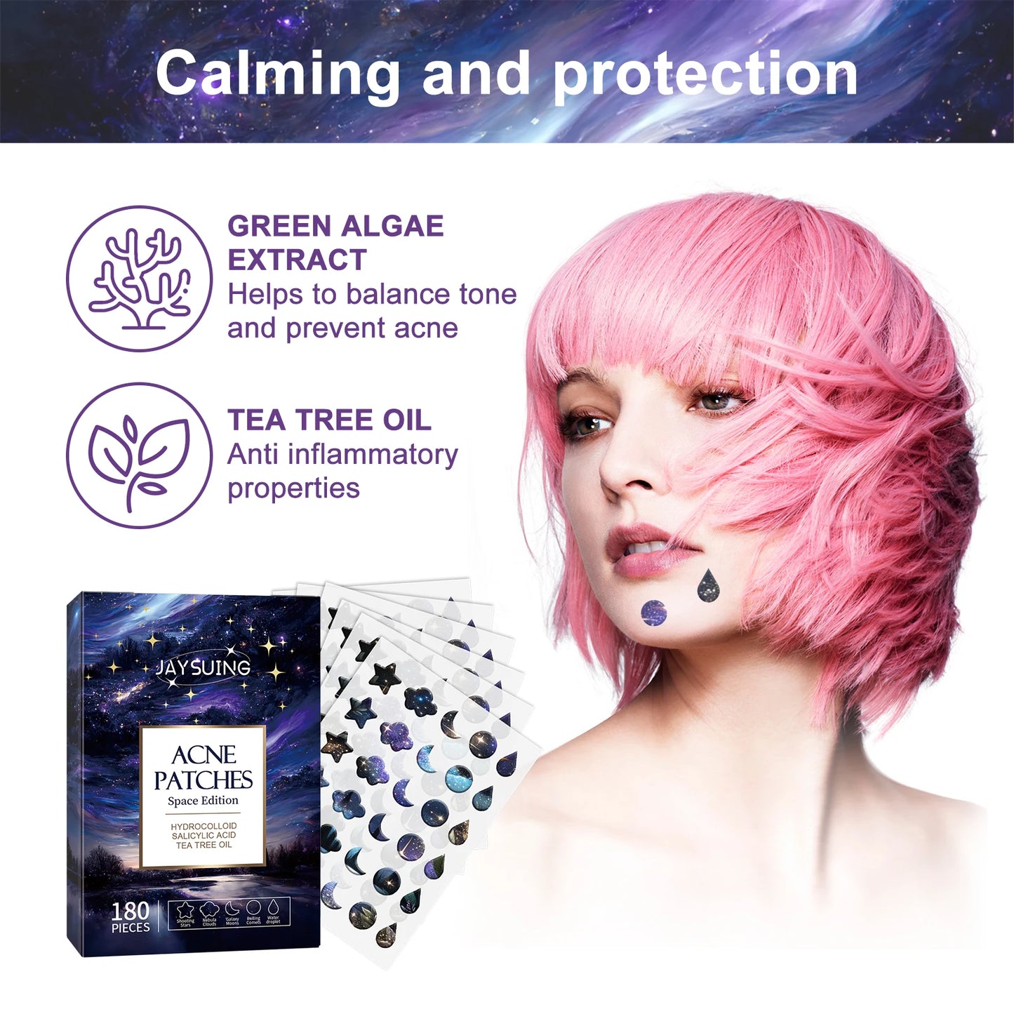 Facial Acne Patch Water Gel Acne Stickers Fade Acne suitable for Women