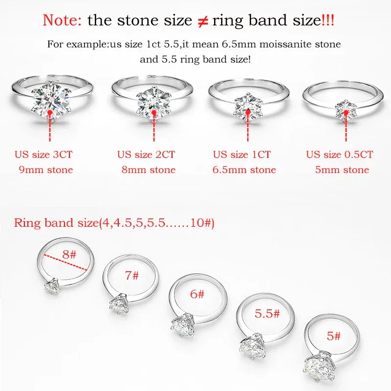 Symone GRA Diamond Ring for Women Engagement Promise Wedding Band Jewelry