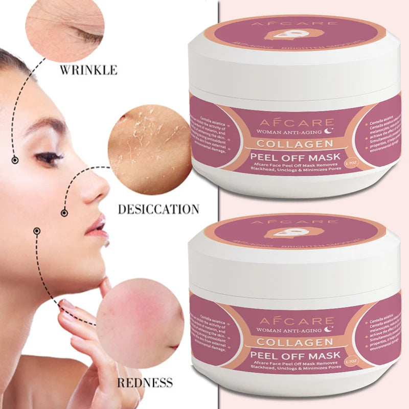 Anti Wrinkle Collagen Wrapping Peel Off Facial Mask Korean Collagen Wrapping Mask