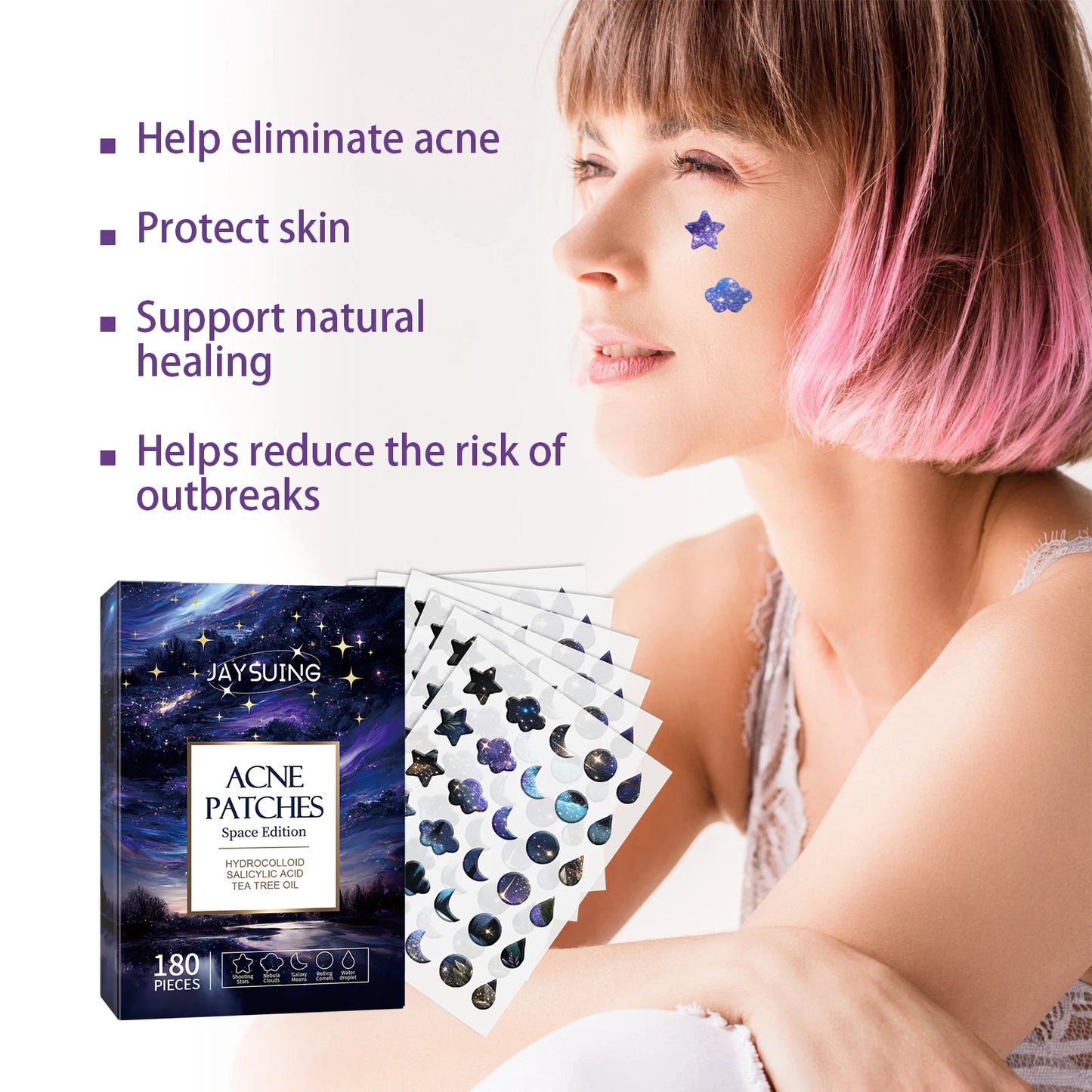 Facial Acne Patch Water Gel Acne Stickers Fade Acne suitable for Women