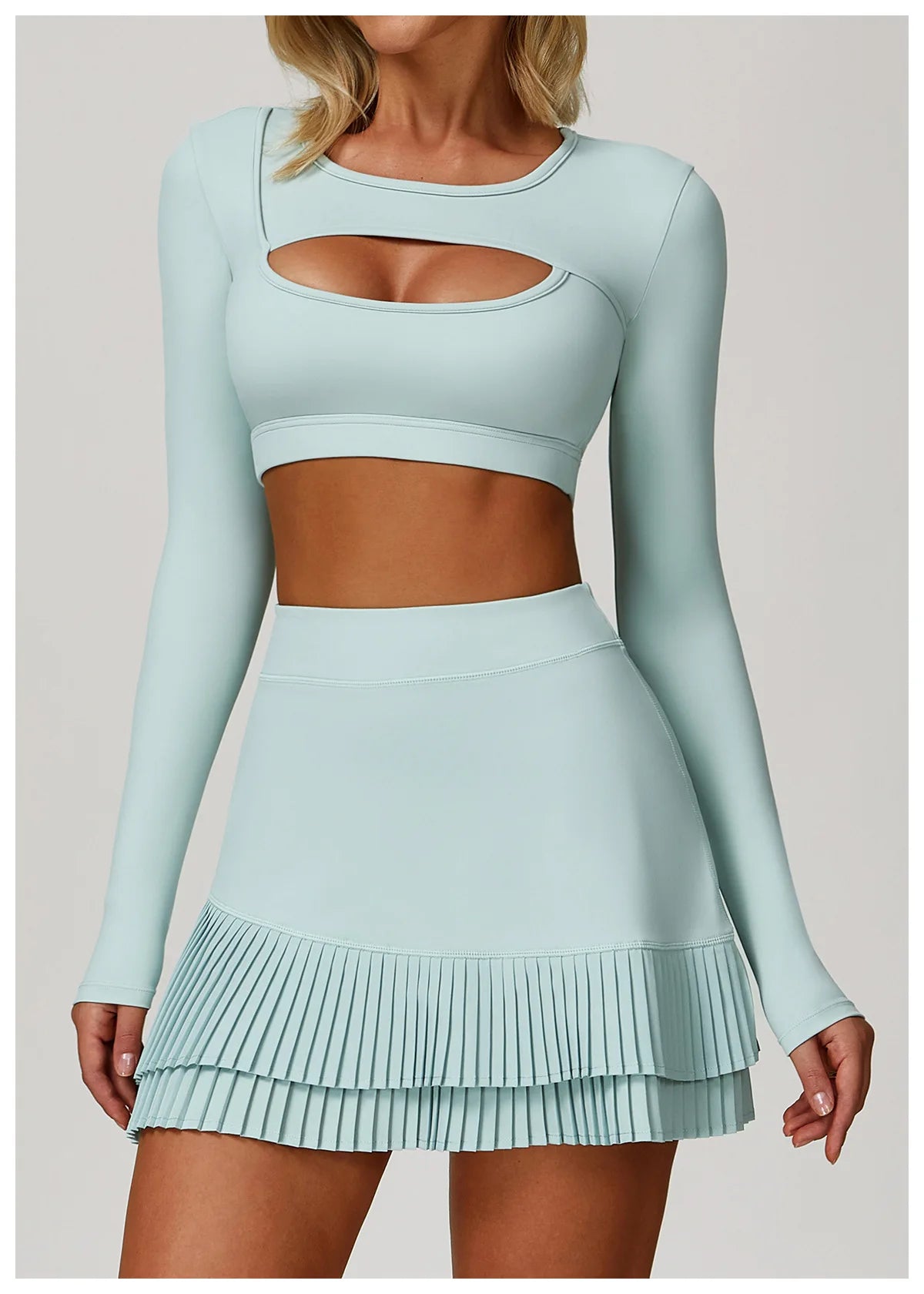 Hollow Out Long Sleeve T-Shirt Yoga Shirts Push