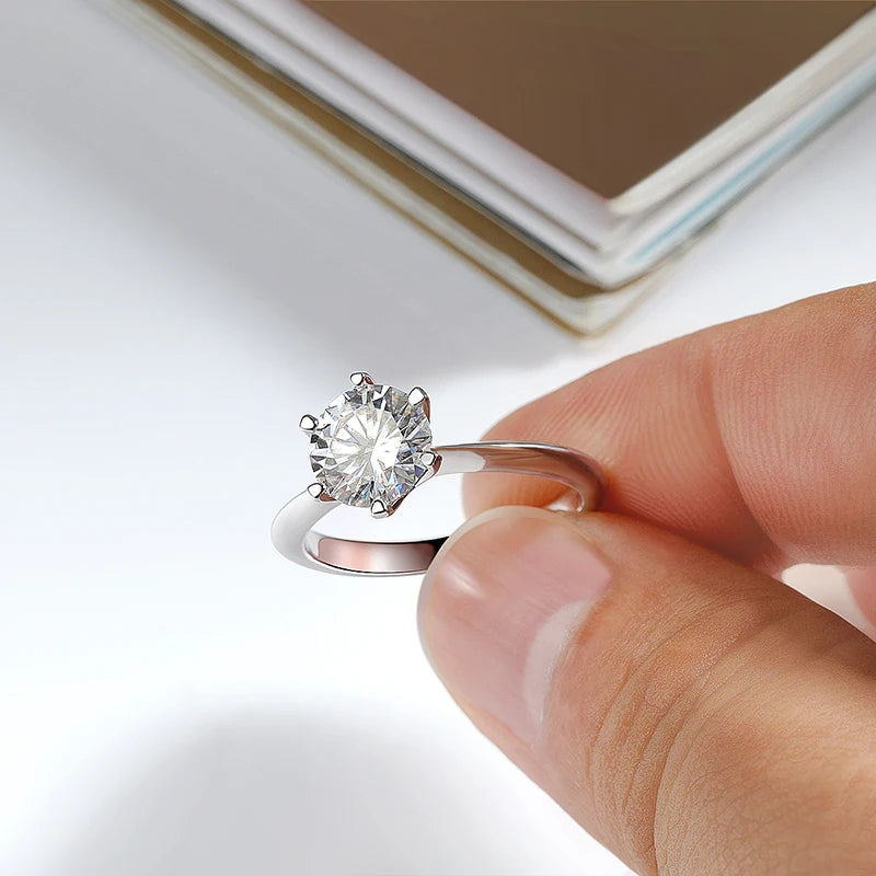 Symone GRA Diamond Ring for Women Engagement Promise Wedding Band Jewelry