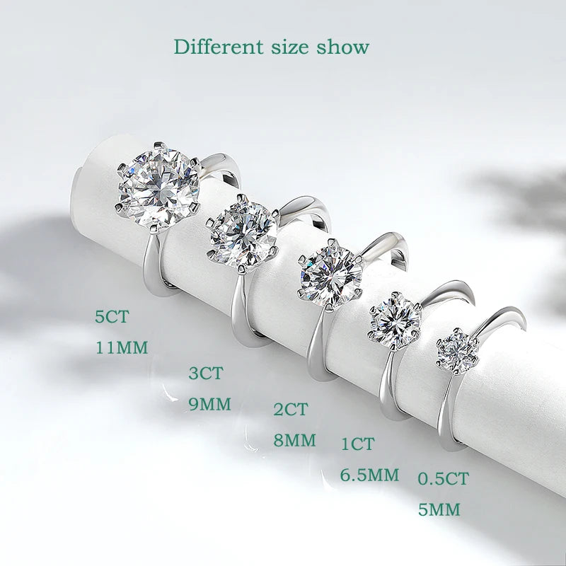 Symone GRA Diamond Ring for Women Engagement Promise Wedding Band Jewelry