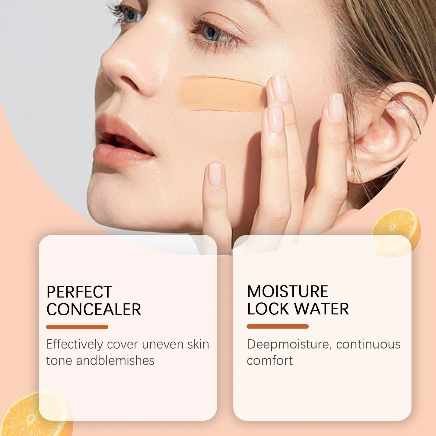 Hydrate Matte Foundation High Coverage Concealer Long Lasting Moisturizing
