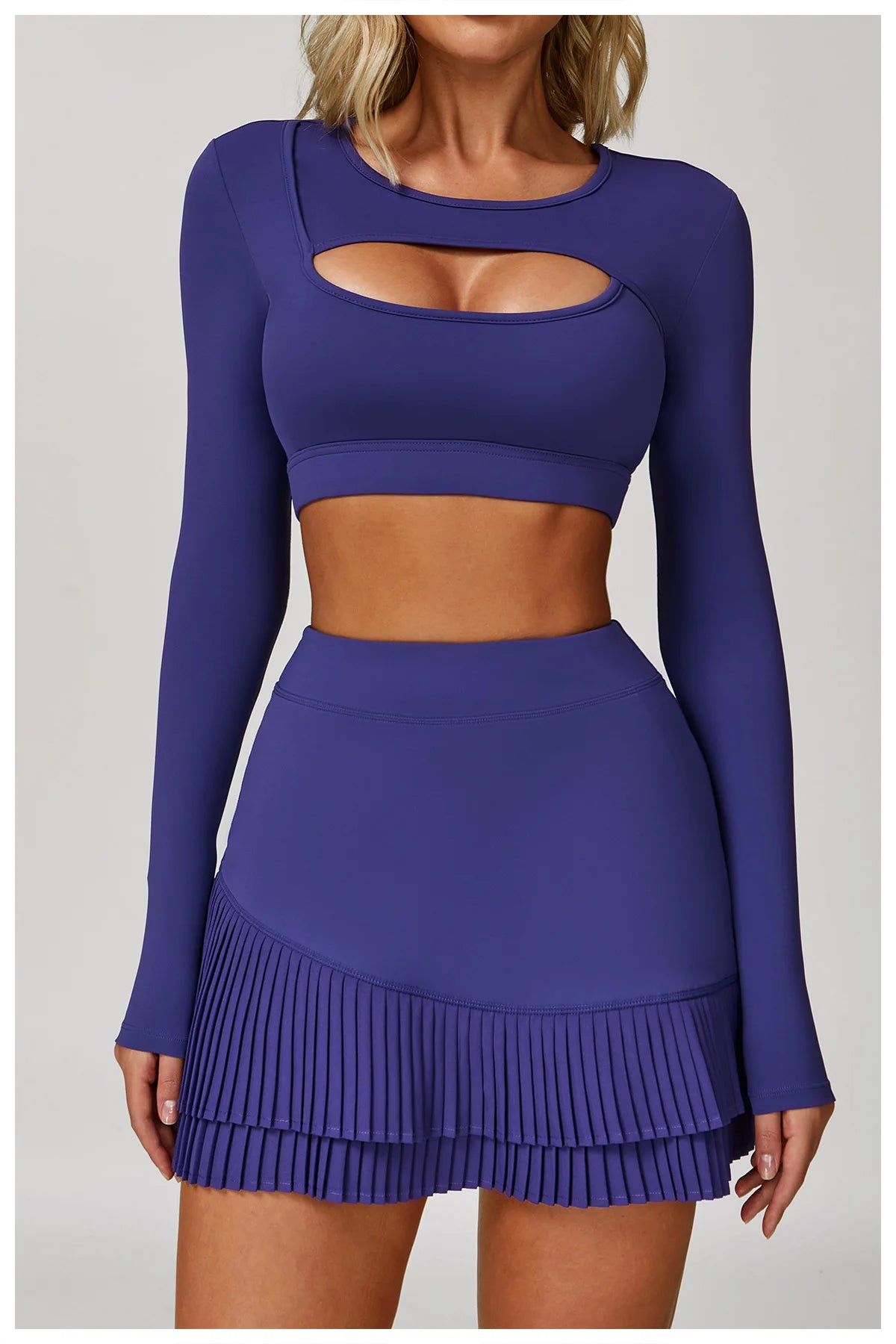 Hollow Out Long Sleeve T-Shirt Yoga Shirts Push
