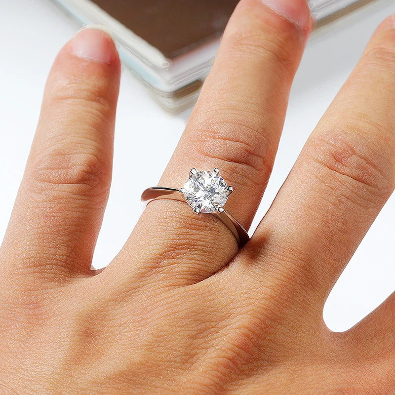 Symone GRA Diamond Ring for Women Engagement Promise Wedding Band Jewelry