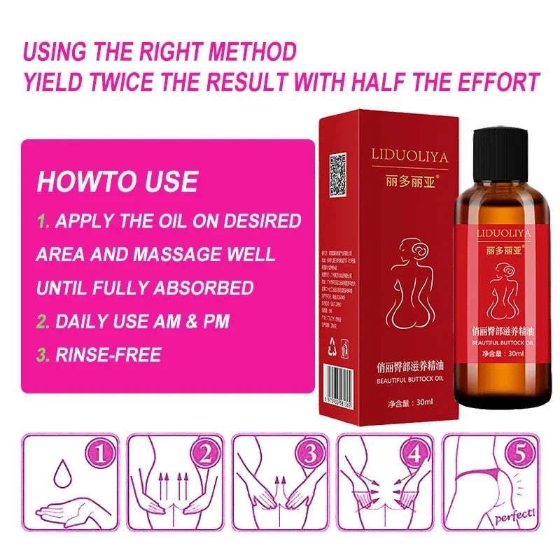 Big Ass Butt Enhancer Essential Oil Effective Hip Buttock Enlargement