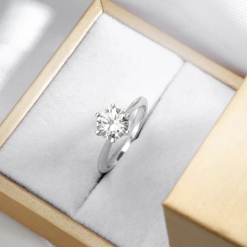 Symone GRA Diamond Ring for Women Engagement Promise Wedding Band Jewelry