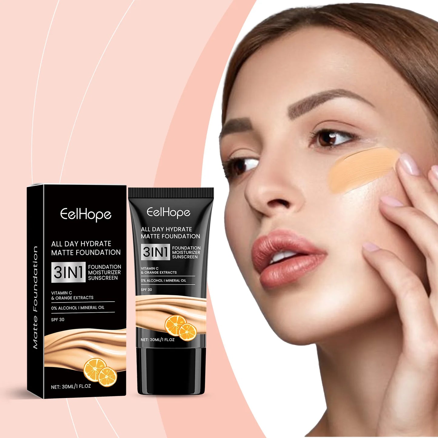 Hydrate Matte Foundation High Coverage Concealer Long Lasting Moisturizing